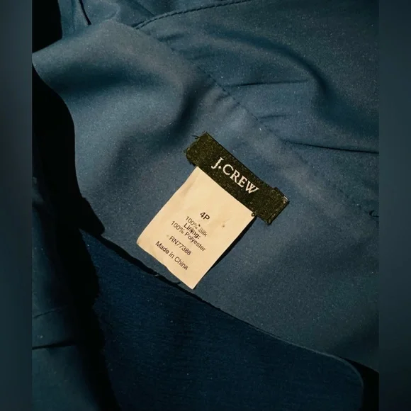J Crew silk mini dress midnight blue sleeveless dress 💙 - Picture 5 of 6
